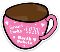 cup GF pink sticker